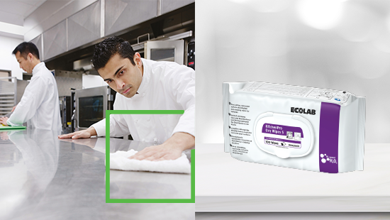 Chef with our KitchenPro Oxy Wipes