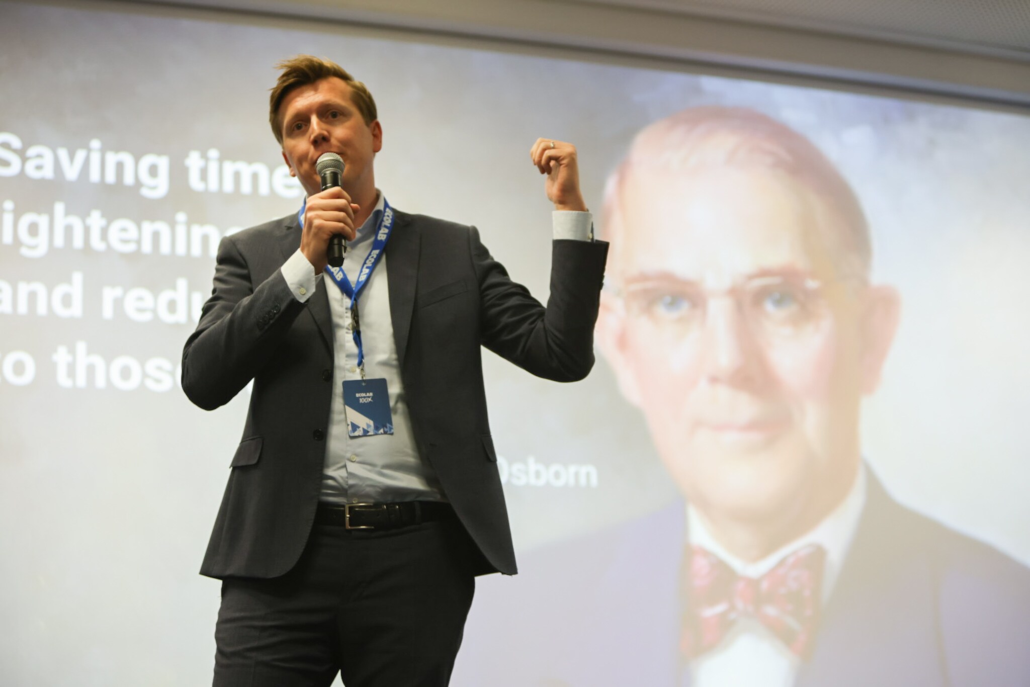 Adrian speaking on Stage