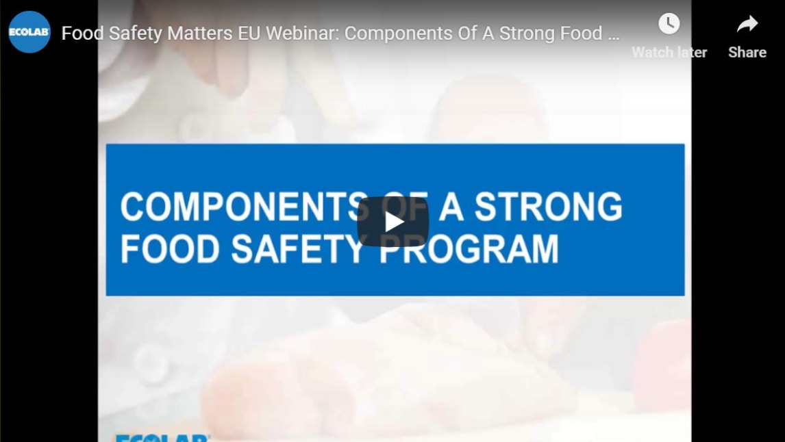 Image from Ecolab's Food Safety Webinar